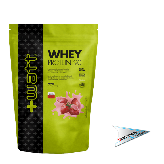 +Watt-WHEY PROTEIN 90  750 gr Doypack Fragola  